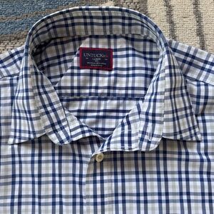 UNTUCKit Men’s Allendale Plaid Tre Casual Long Sleeve Button Up‎ Size Large Tall